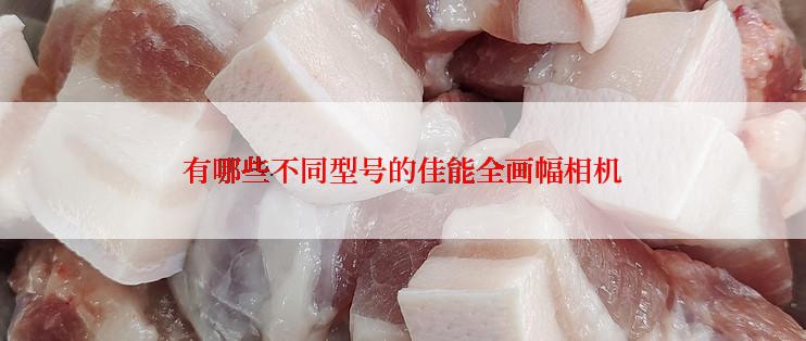 有哪些不同型号的佳能全画幅相机