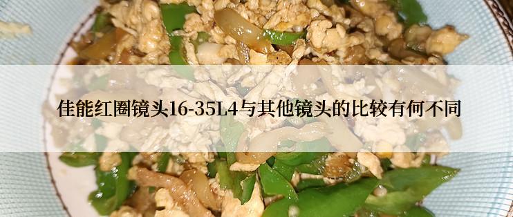  佳能红圈镜头16-35L4与其他镜头的比较有何不同