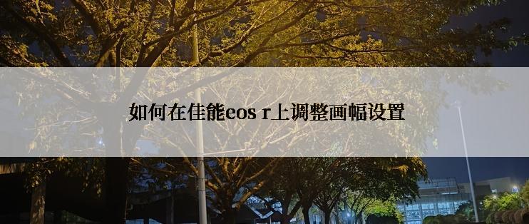  如何在佳能eos r上调整画幅设置