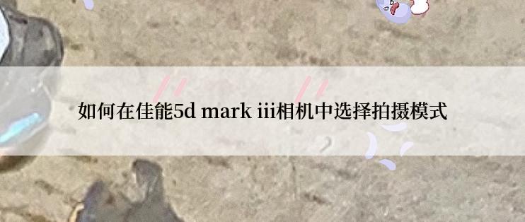 如何在佳能5d mark iii相机中选择拍摄模式