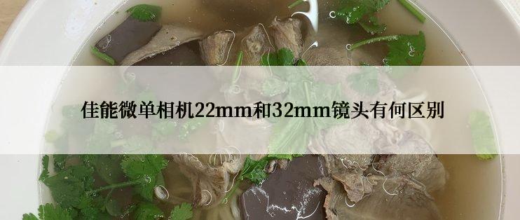  佳能微单相机22mm和32mm镜头有何区别