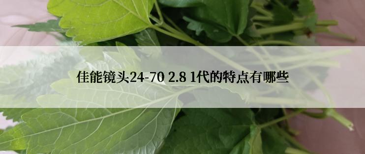 佳能镜头24-70 2.8 1代的特点有哪些