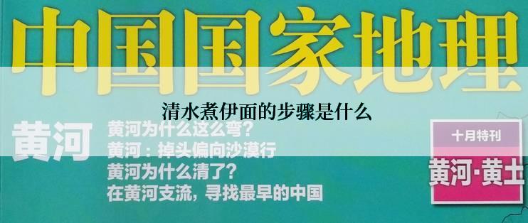  清水煮伊面的步骤是什么