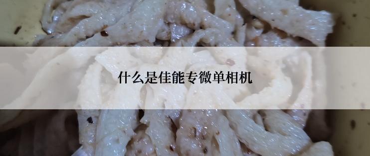 什么是佳能专微单相机