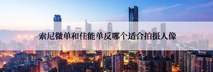  索尼微单和佳能单反哪个适合拍摄人像