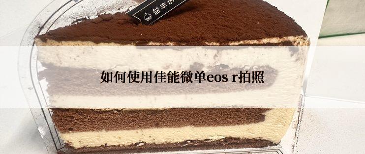 如何使用佳能微单eos r拍照