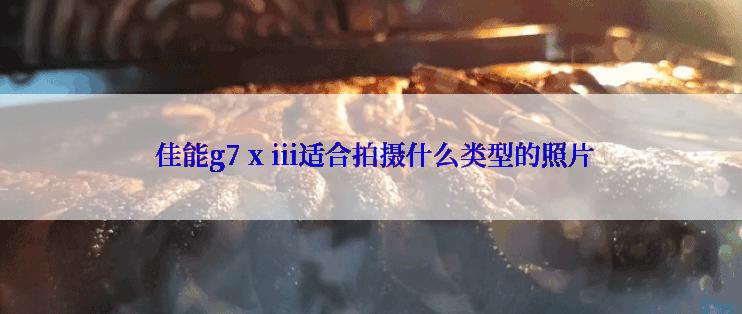  佳能g7 x iii适合拍摄什么类型的照片