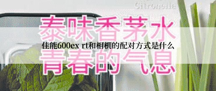 佳能600ex rt和相机的配对方式是什么