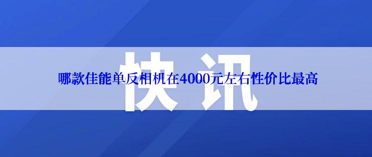  哪款佳能单反相机在4000元左右性价比最高