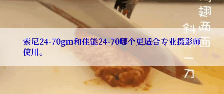 索尼24-70gm和佳能24-70哪个更适合专业摄影师使用。