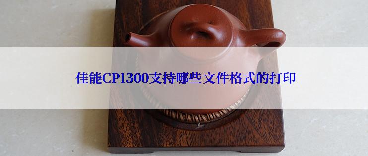  佳能CP1300支持哪些文件格式的打印