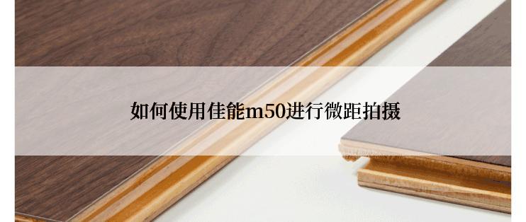  如何使用佳能m50进行微距拍摄