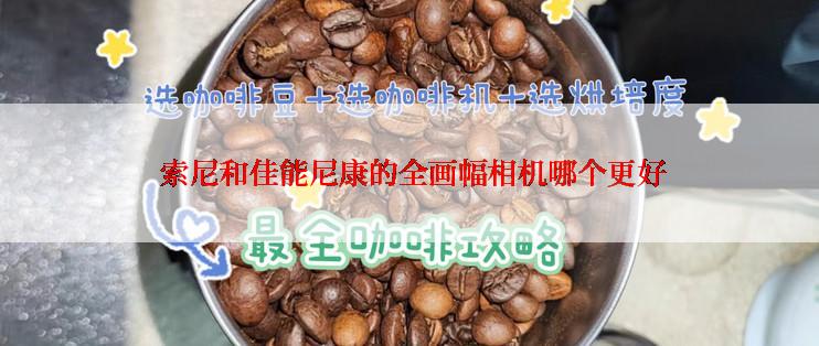  索尼和佳能尼康的全画幅相机哪个更好