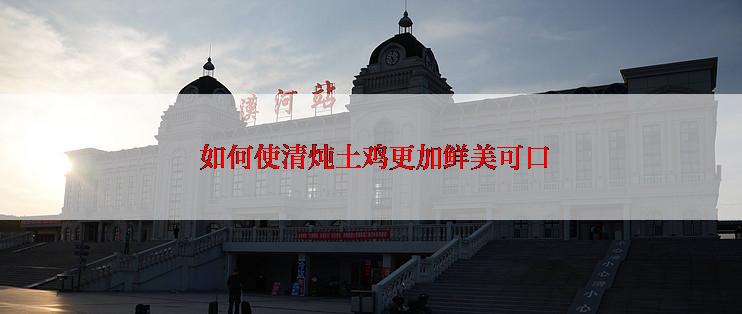  如何使清炖土鸡更加鲜美可口