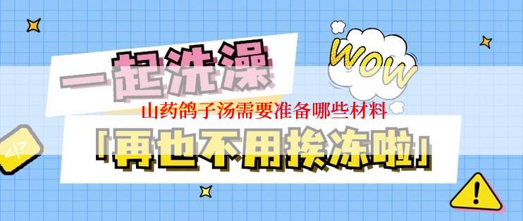  山药鸽子汤需要准备哪些材料