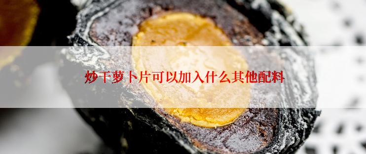  炒干萝卜片可以加入什么其他配料