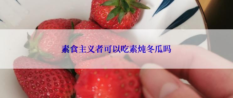 素食主义者可以吃素炖冬瓜吗